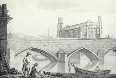 Figure 6. Drawing dating from 1783 (Speak and Forrester 1971, 37) showing the chapels decaying west front.